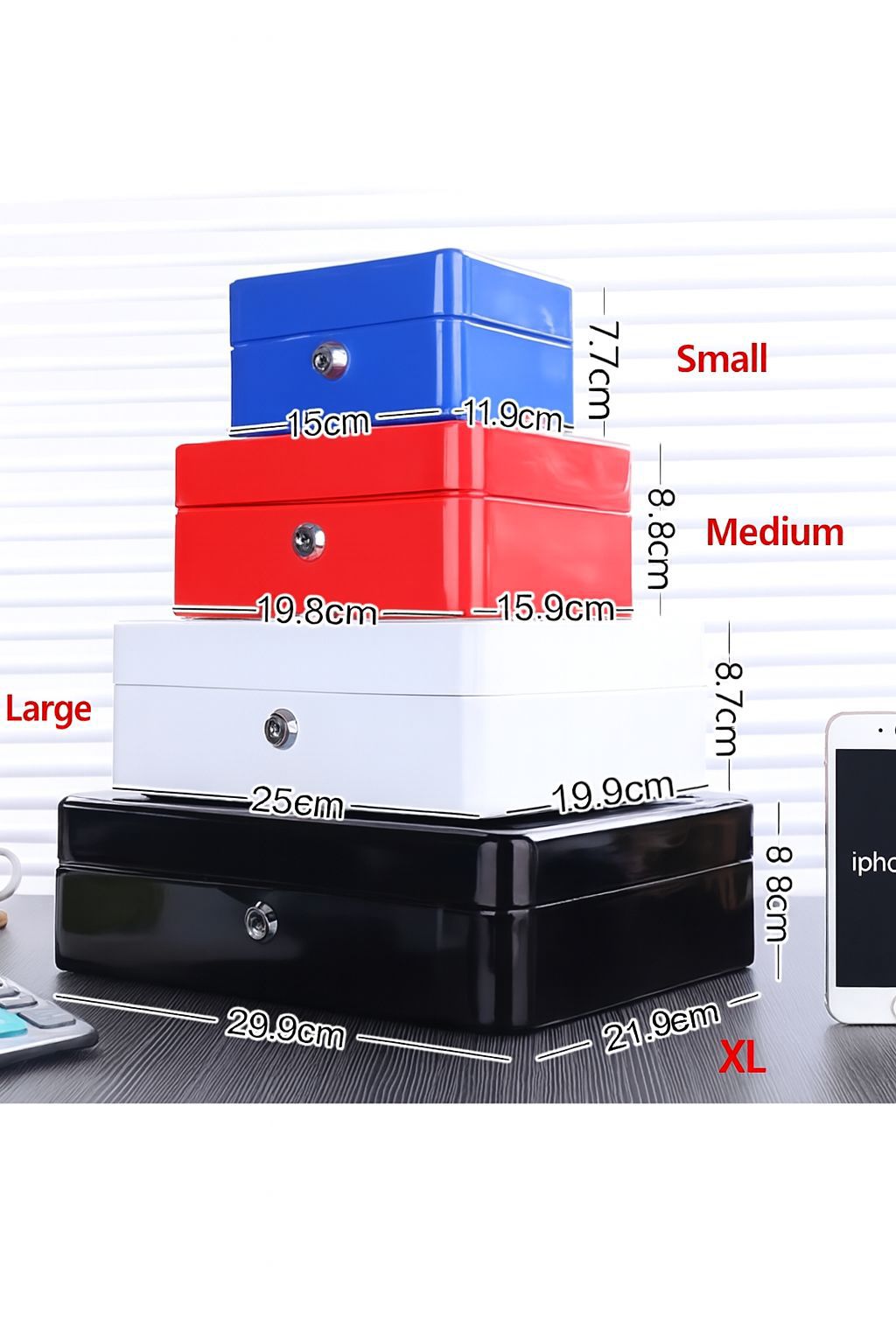 CAJAS METALICAS DE SEGURIDAD CON LLAVE - C.SEGURIDAD: SMALL